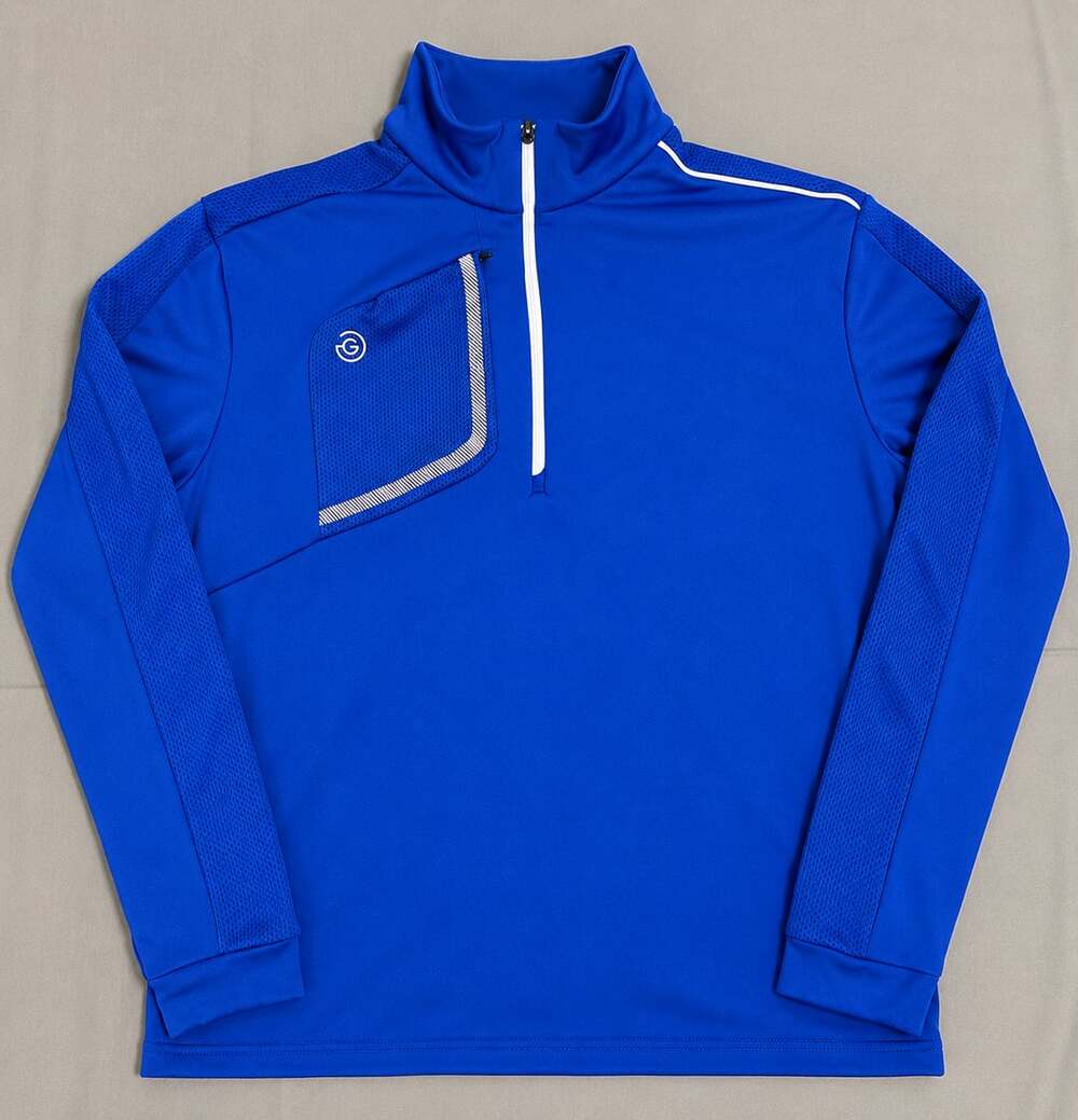 Galvin Green Dwight Golf Pullover Surf Blue/White Men's Large